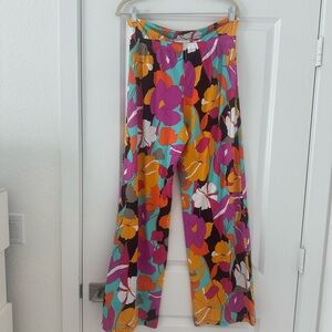 Trina Turk Vibrant Floral Print Swimwear Pants